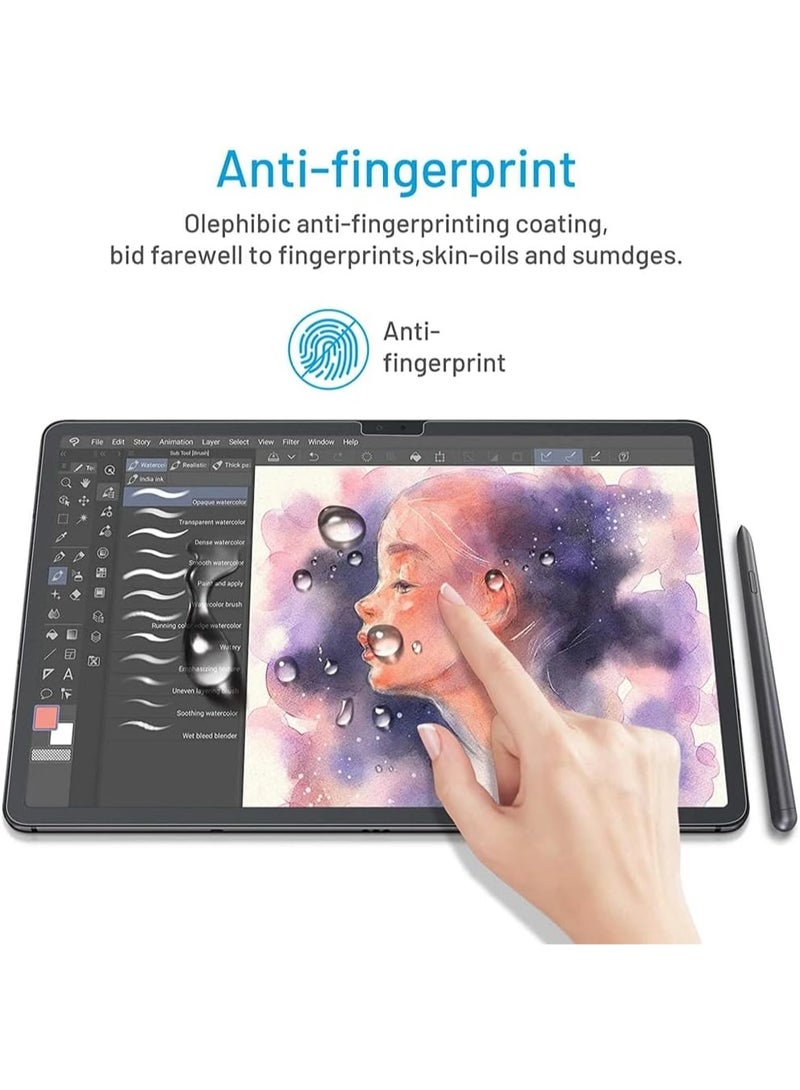 2PCS Soft PET Matte Paper Feel Screen Protector for Samsung Galaxy Tab S10 Plus/S9 Plus/S8 Plus/S7 FE/S7 Plus 12.4” Anti-Glare Matte Protective Film, Drawing, Writing with The Stylus Pen Like on Paper - Image 3